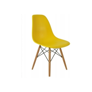 Żółte krzesło do skandynawskiego wnętrza