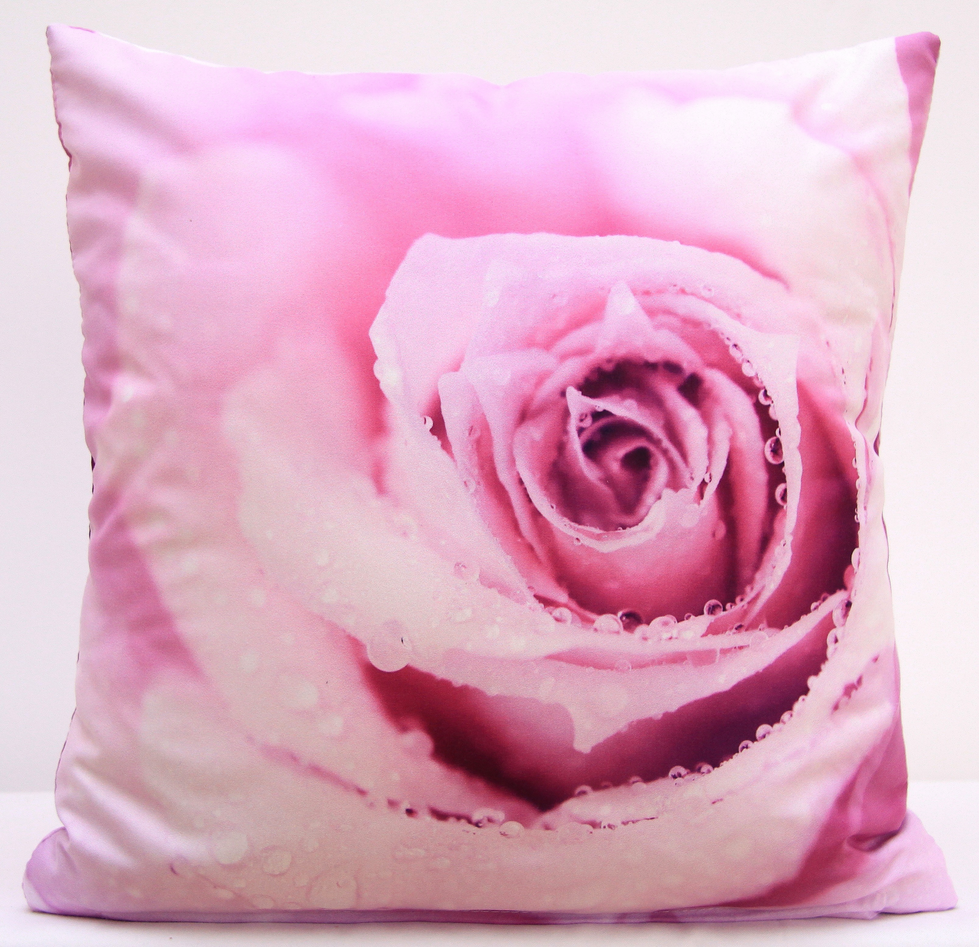 Róża 3D poszewki na poduszkę różowe