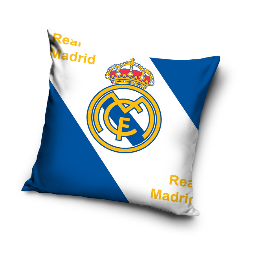 Poduszka dla dziecka w kolorze biało niebieskim z Real Madrid