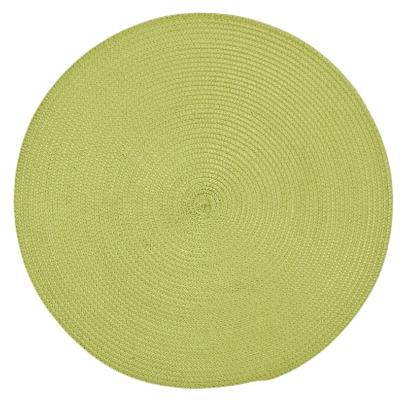 Podkładki okrągłe do salonu w kolorze zielonym 
