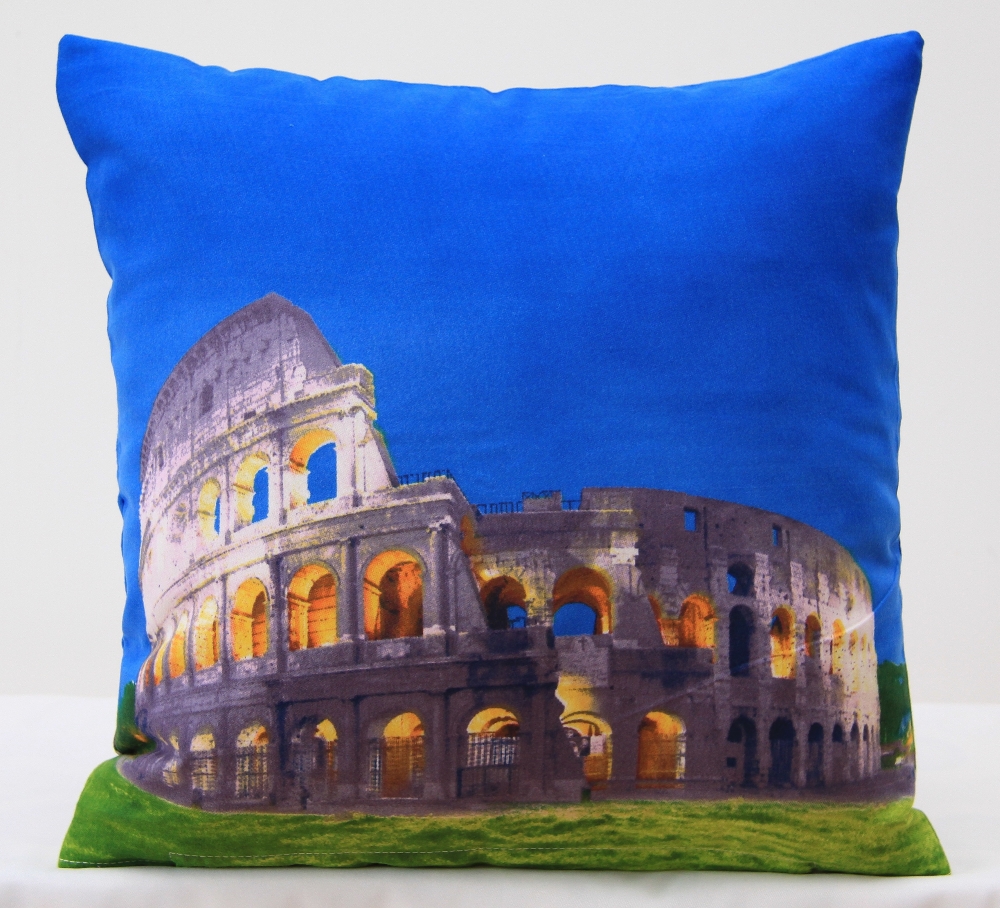 Koloseum niebieska poszewka na poduszkę 40x40