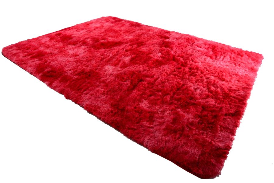 Pluszowy klasyczny dywan ciemnoróżowy