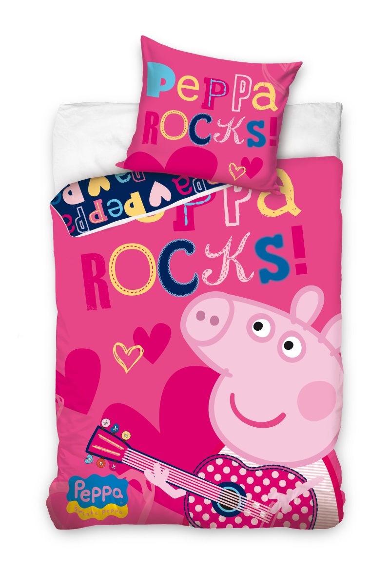Świnka Peppa różowa pościel 140x200 dla dzieci