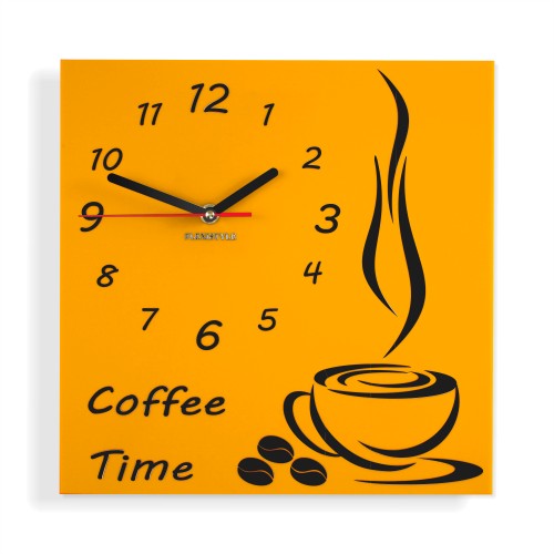 Coffee time zegar na ścianę do kuchni