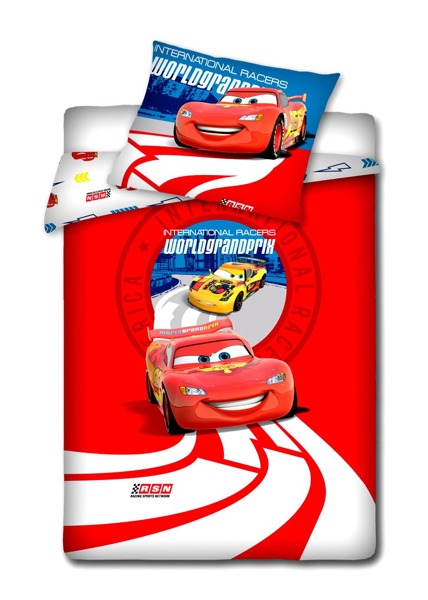 Dekoracyjna pościel dla dzieci do pokoju 160x200 w kolorze czerwonym auta
