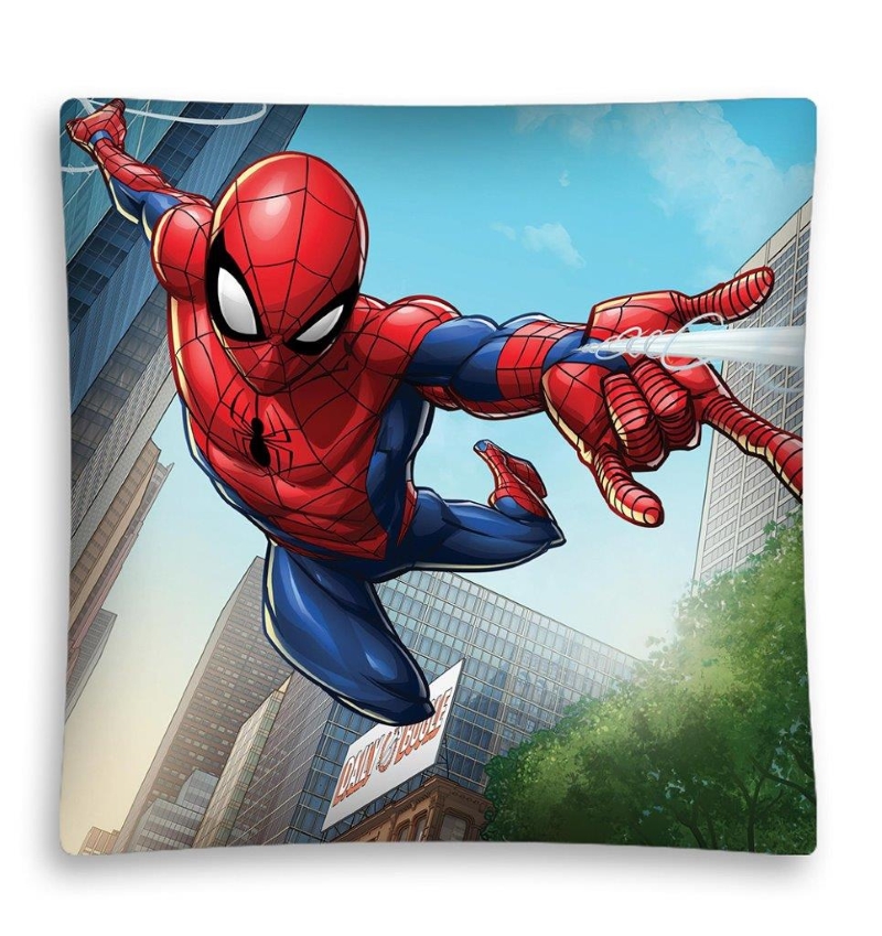 Skaczący spiderman licencyjna poszewka 3D na poduszkę dla chłopca