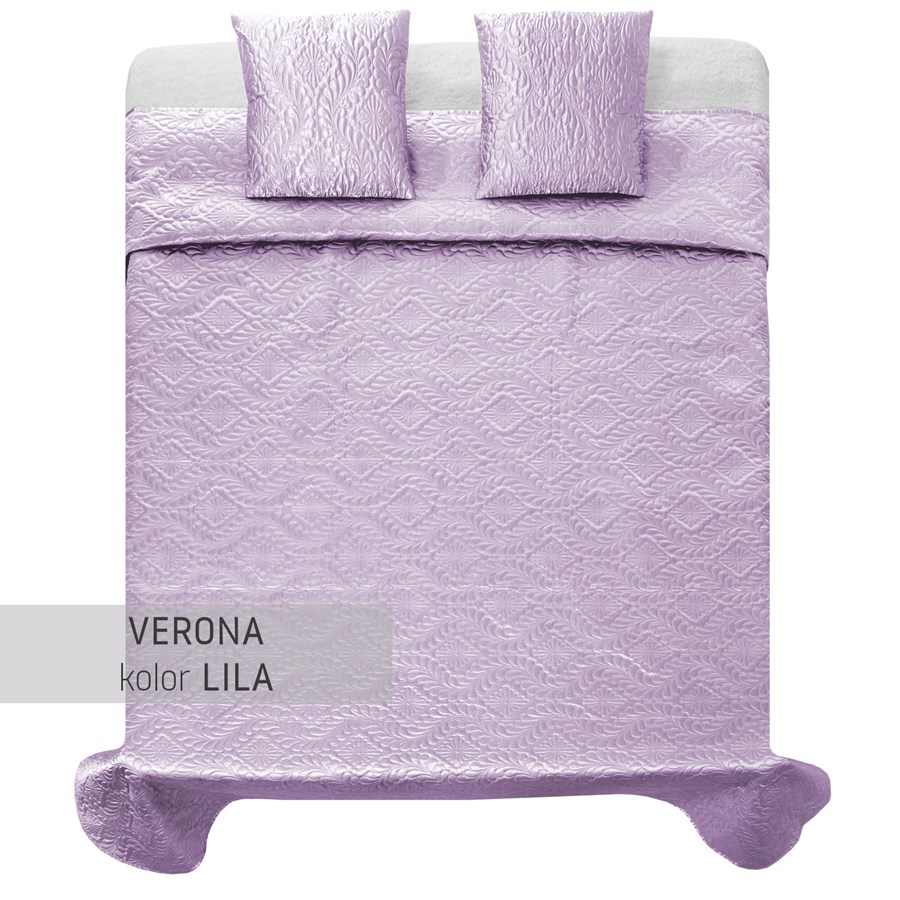 Uniwersalne żakardowe satynowe narzuty na łóżko w liliowym kolorze