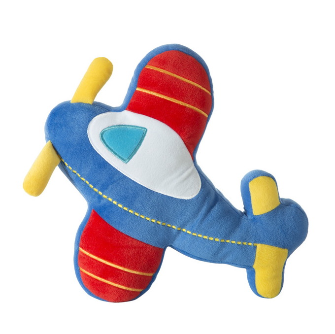 Mięciutka poduszka dziecięca w kształcie niebieskiego samolotu