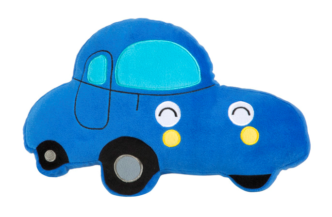 Niebieski samochód poduszka dziecięca do wózka