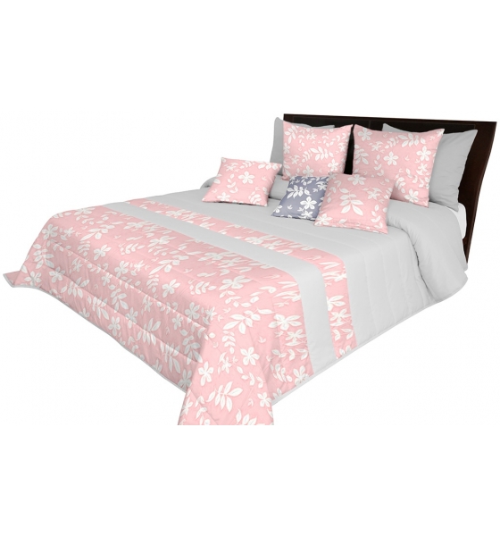 Piękna różowa narzuta na łóżko do sypialni