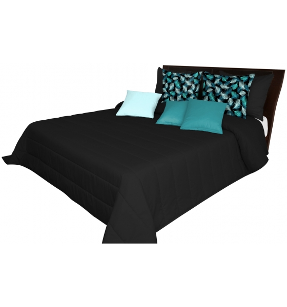 Narzuty na łóżko w kolorze czarnym