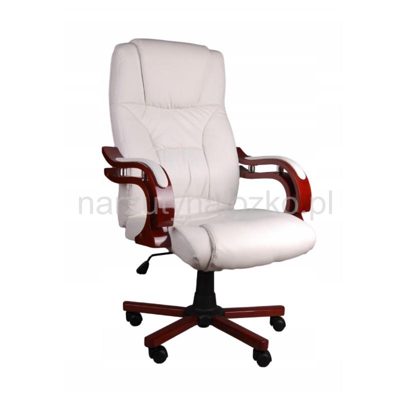 Wygodny fotel masujący w białym kolorze