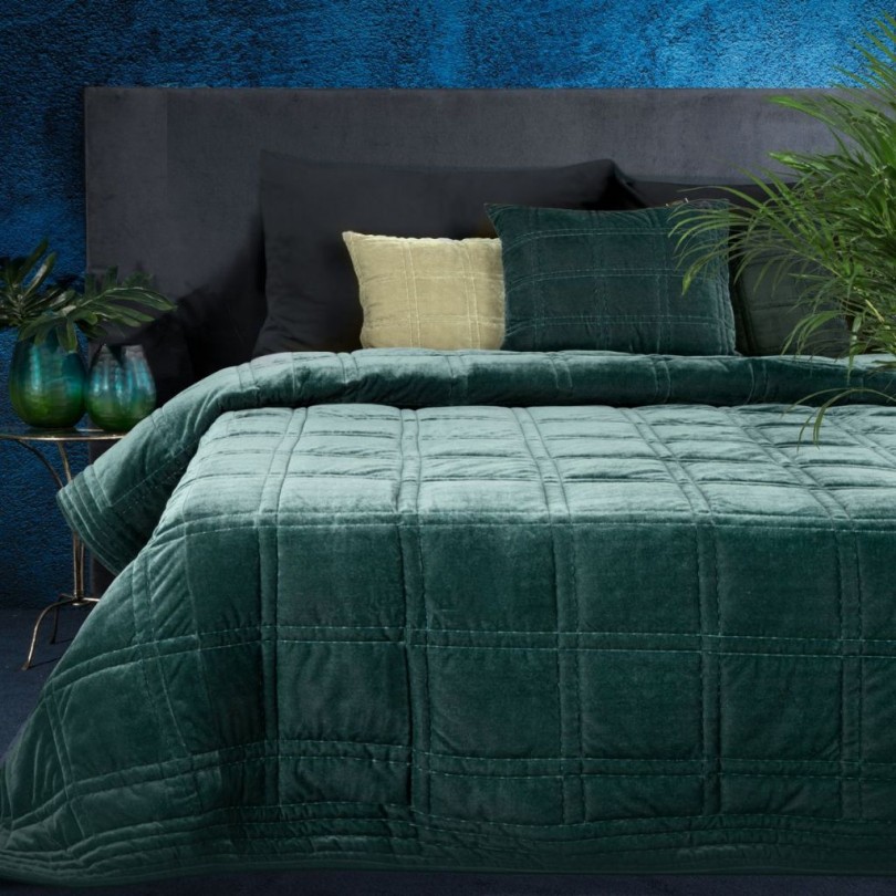 Zielona narzuta na łóżko 220x240