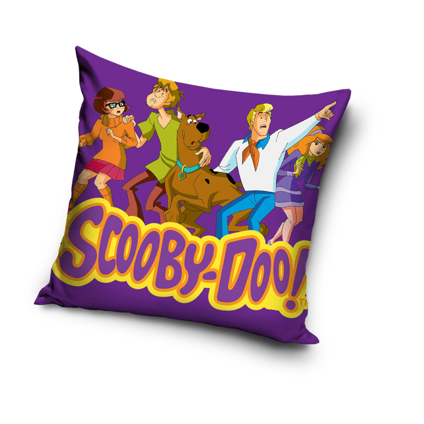 Przyjaciele i Scooby Doo poduszka dla dziecka fioletowa