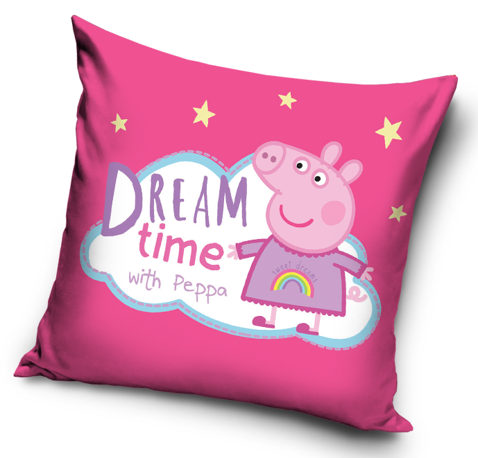 Dream time with Peppa różowa bawełniana poszewka