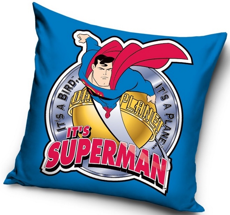 Superman niebieska poszewka na poduszkę