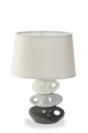 Lampa stołowa w kolorze srebrnym
