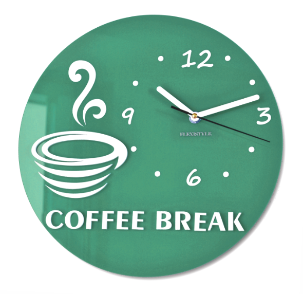 Coffee Break kuchenny zegar ścienny