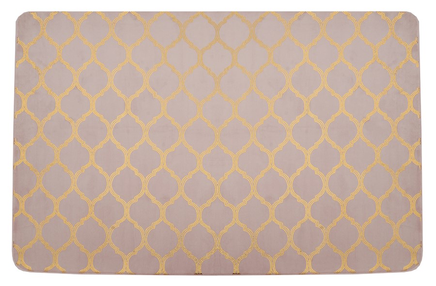 Różowy pluszowy dekoracyjny dywan we wzory 140x200