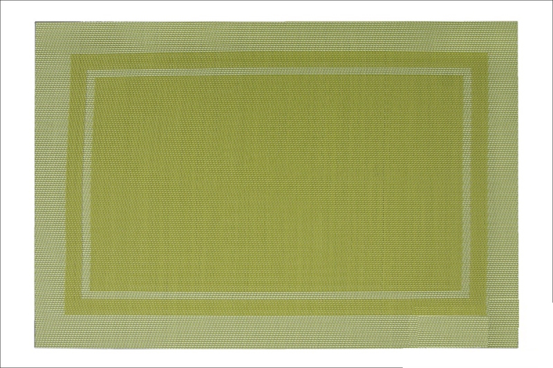 Gładka zielona podkładka na stół w kształcie prostokąta
