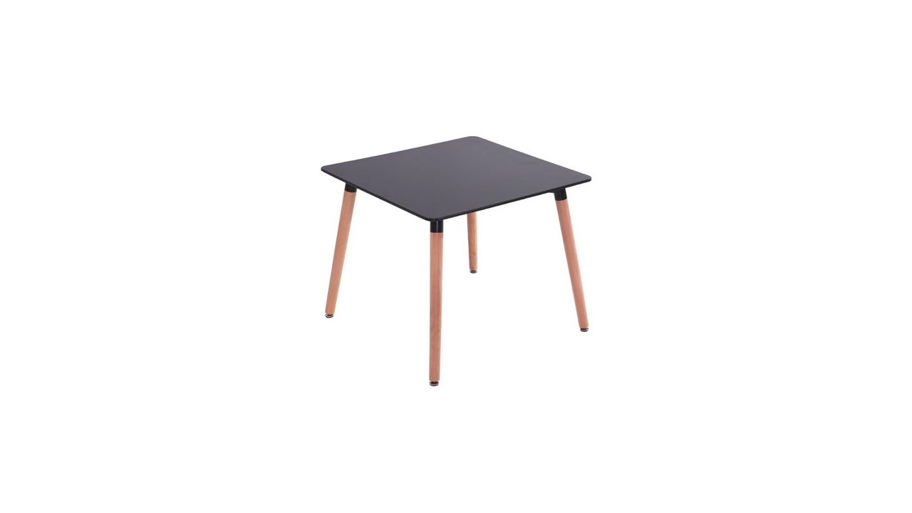 Ozdobny stolik kwadratowy do salonu w czarnym kolorze