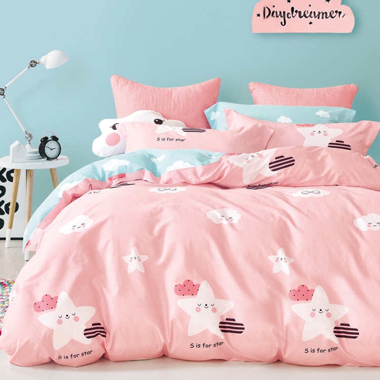 Dziecięca różowa pościel bawełniana na łóżko do pokoju 140x200