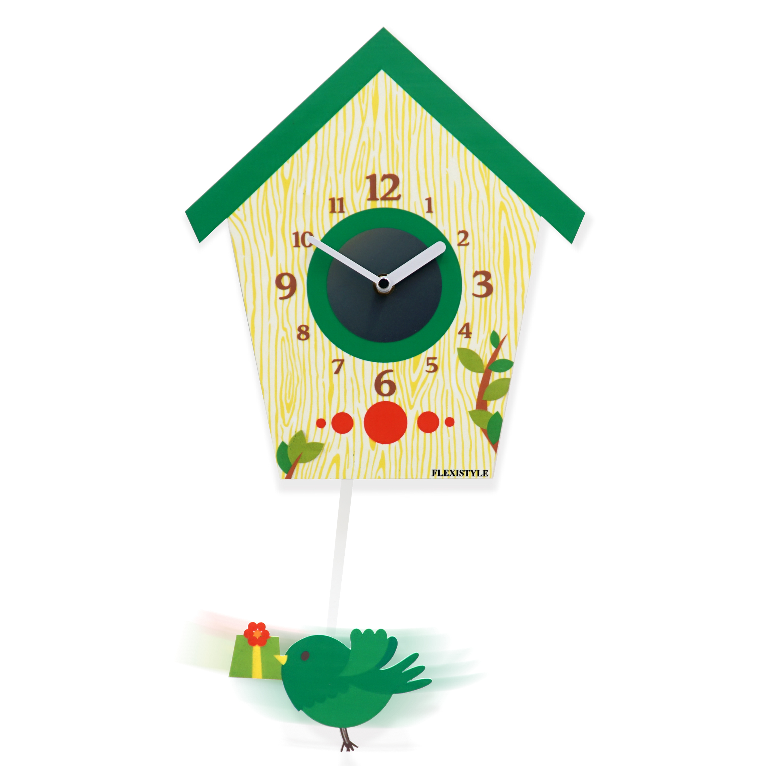Zegar na ścianę zielony