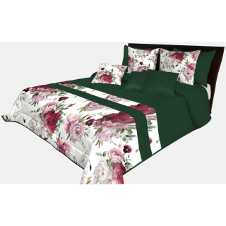 Piękna zielona narzuta na łóżko