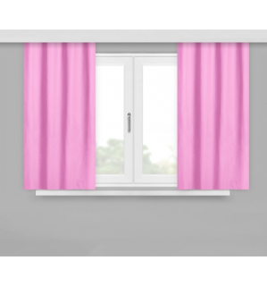 Jednolite zasłony na okno w kolorze różowym