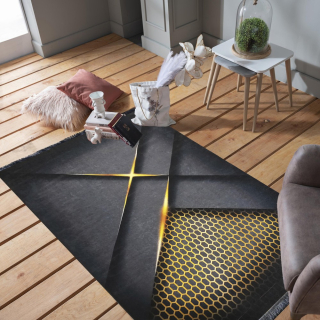 Antypoślizgowy dywan w kolorze czarnym